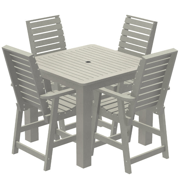 Glennville 5pc Square Counter Dining Set Dining Set Harbor Gray