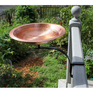 Hammered Solid Copper Birdbath Birdbath