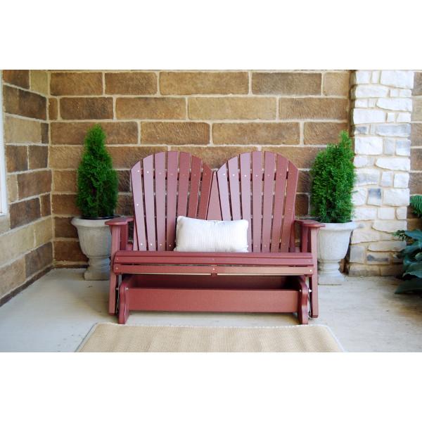 Heritage Adirondack 4ft. Recycled Plastic Glider Outdoor Glider
