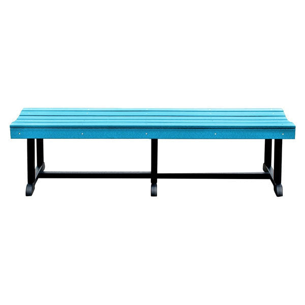 Heritage Patio Backless Bench Outdoor Bench 68&quot; / Aruba Blue