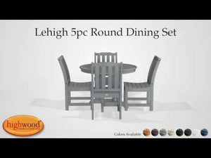 Lehigh Eco-friendly 5pc Patio Outdoor Round Dining Set