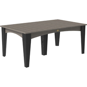 Island Dining Table (44" x 72" Rectangular) Dining Table Coastal Gray & Black