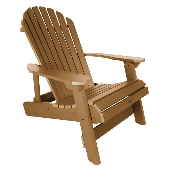 King Hamilton Folding &amp; Reclining Adirondack Outdoor Chair Patio Chair Toffee