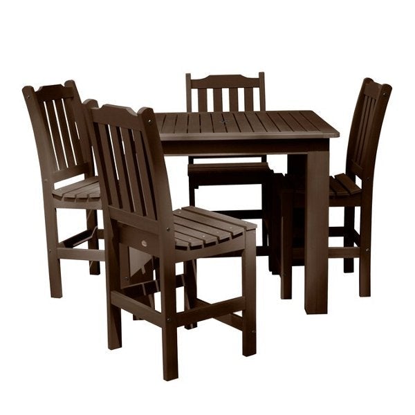 Lehigh 5pc Square Counter Height Outdoor Dining Set 42&quot; x 42&quot; Dining Set Weathered Acorn