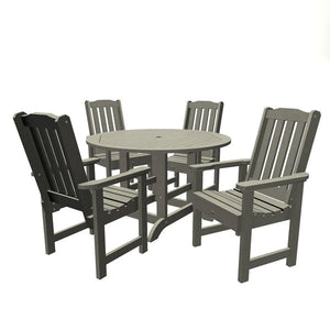 Lehigh Eco-friendly 5pc Patio Outdoor Round Dining Set Dining Set Harbor Gray