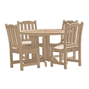 Lehigh Eco-friendly 5pc Patio Outdoor Round Dining Set Dining Set Tuscan Taupe