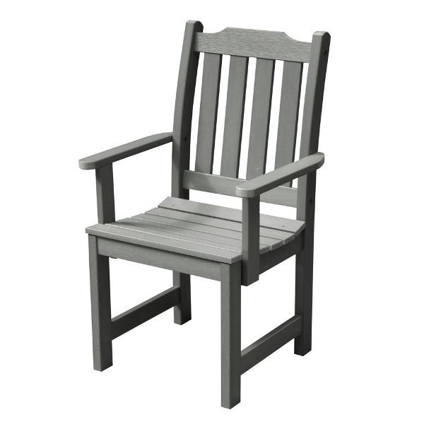 Lehigh Recycled Plastic Outdoor Dining Armchair Dining Chair Coastal Teak