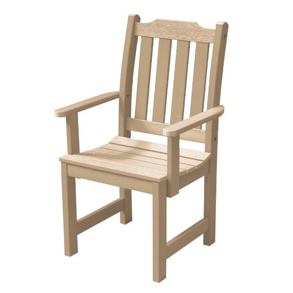 Lehigh Recycled Plastic Outdoor Dining Armchair Dining Chair Tuscan Taupe