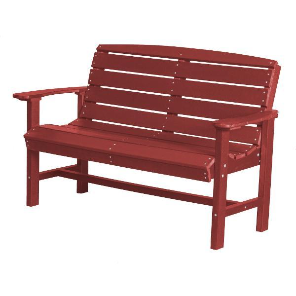 Little Cottage Co. Classic 4ft Recycled Plastic Bench Garden Benches Cardinal Red