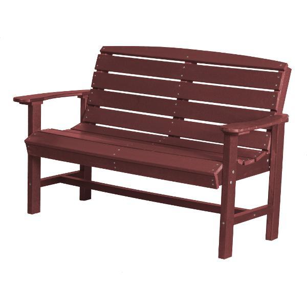 Little Cottage Co. Classic 4ft Recycled Plastic Bench Garden Benches Cherry Wood