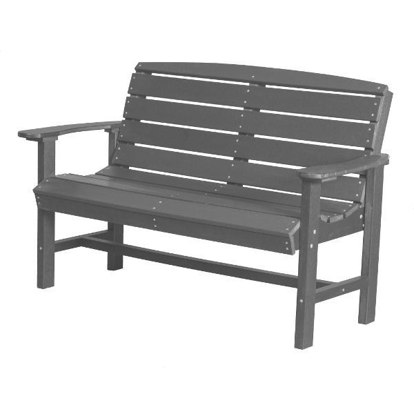 Little Cottage Co. Classic 4ft Recycled Plastic Bench Garden Benches Dark Gray