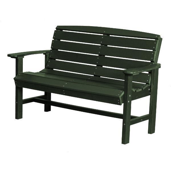 Little Cottage Co. Classic 4ft Recycled Plastic Bench Garden Benches Turf Green