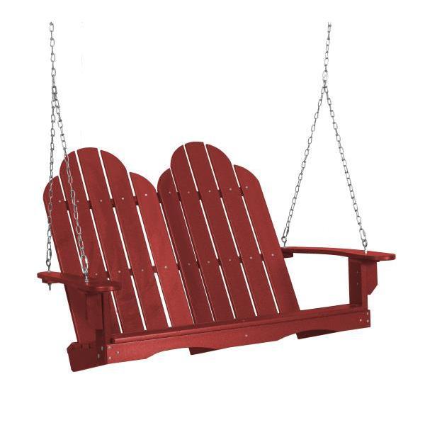 Little Cottage Co. Classic Adirondack Swing Porch Swings Cardinal Red