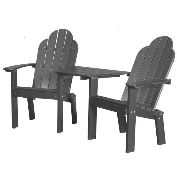 Little Cottage Co. Classic Deck Chair Tete-a-Tete Garden Benches Dark Grey
