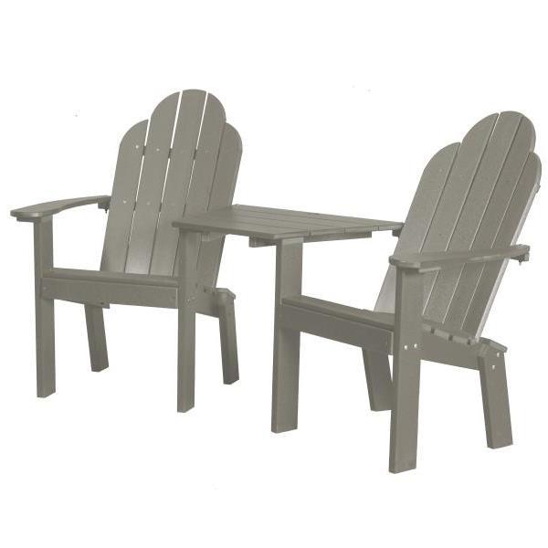 Little Cottage Co. Classic Deck Chair Tete-a-Tete Garden Benches Light Grey