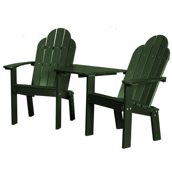 Little Cottage Co. Classic Deck Chair Tete-a-Tete Garden Benches Turf Green