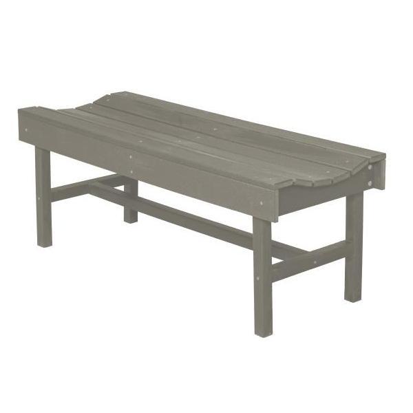 Little Cottage Co. Classic Vineyard 4ft Backless Bench Garden Benches Light Gray