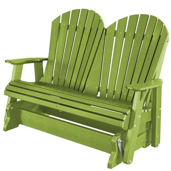 Little Cottage Co. Heritage Adirondack 4ft. Recycled Plastic Glider Gliders Lime Green