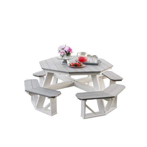 Little Cottage Co. Heritage Octagon Picnic Table Picnic Table Grey-White