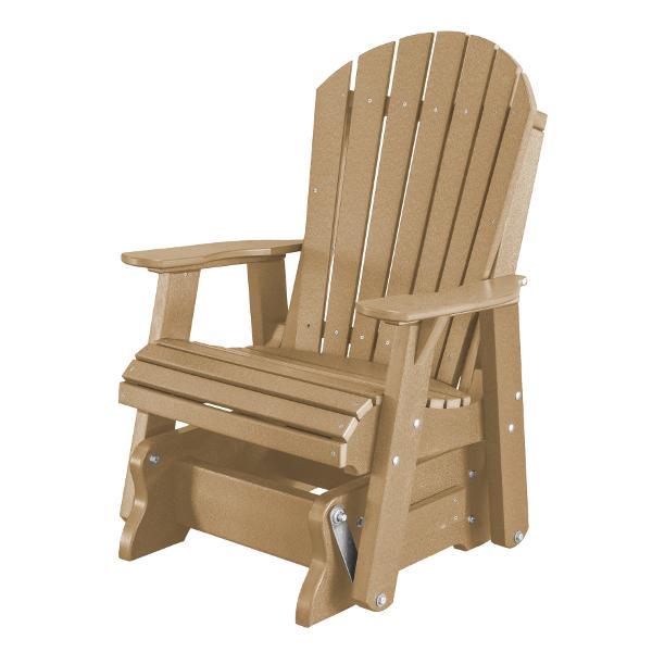 Little Cottage Co. Heritage Single Seat Rock-A-Tee Patio Glider Gliders Weathered Wood