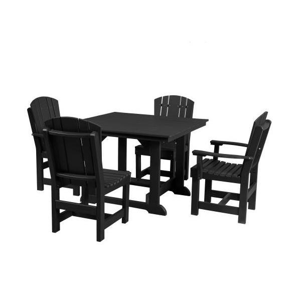 Little Cottage Co. Heritage Table, 2 Dining Chairs, 2 Arm Chairs Dining Set Black