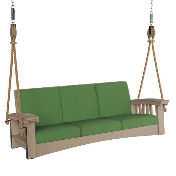 Mission Sofa Rope Swing Porch Swing Weather Wood / Spectrum Cilantro / Cypress