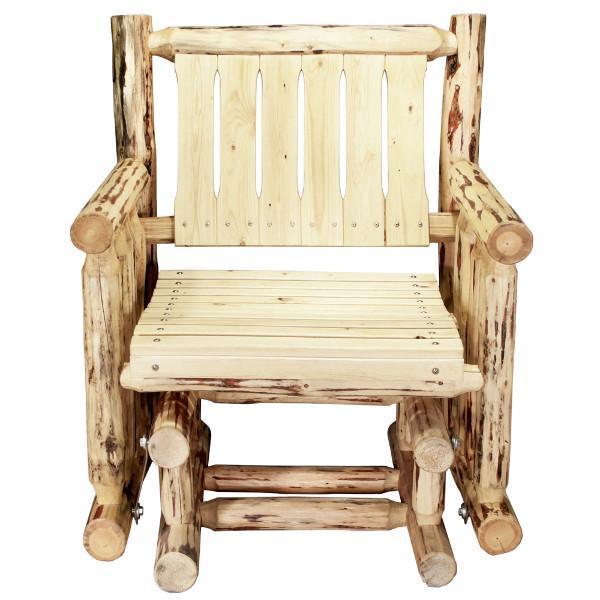 Montana Woodworks Montana Log Single Seat Glider Gliders Exterior Finish