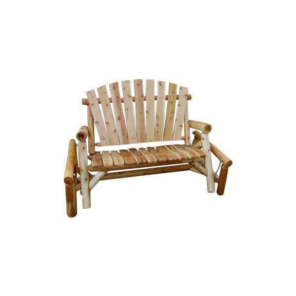 Moon Valley Cedar Works M-1620 Outdoor Settee Glider Gliders Unfinished