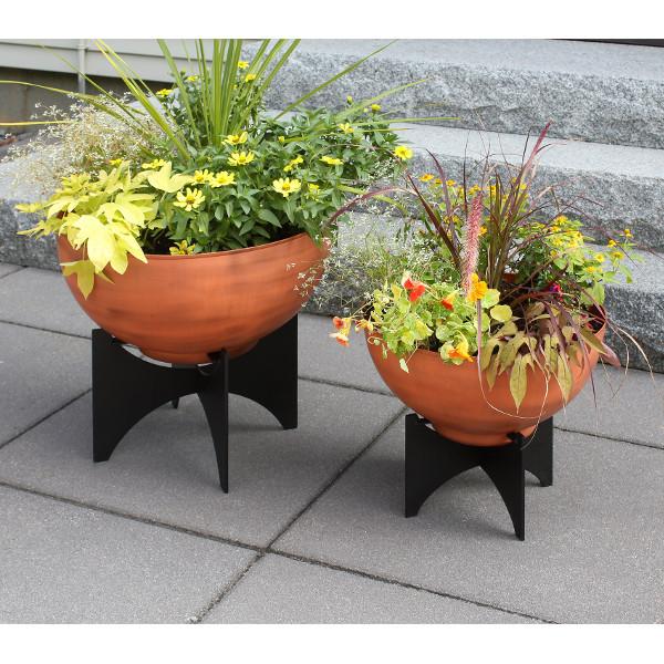 Normal Planters with Steel Patina Bowls Patina Bowls