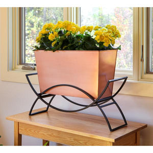 Odile Planter with Copper Plated Flower Box Planter with Flower Box