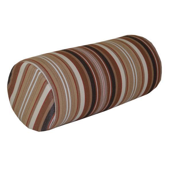 Outdoor Bolster Pillow Cushions &amp; Pillows 7&quot;X18&quot; / Maroon Stripe