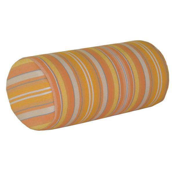 Outdoor Bolster Pillow Cushions &amp; Pillows 7&quot;X18&quot; / Orange Stripe