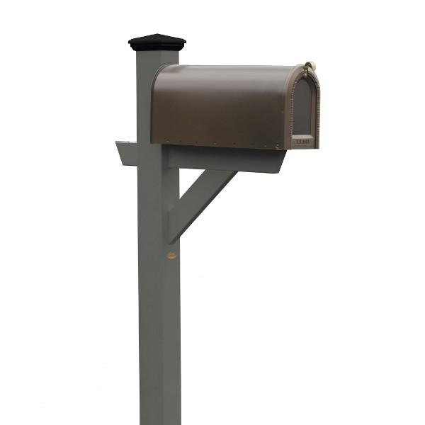 Outdoor Hazleton Mailbox Post Mailbox Post Coastal Teak