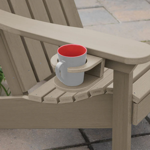 Outdoor Rectangular Counter Height Dining Table Cup Holders