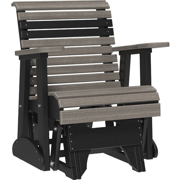 Plain Poly Glider Chair Outdoor Glider 2ft / Coastal Gray &amp; Black
