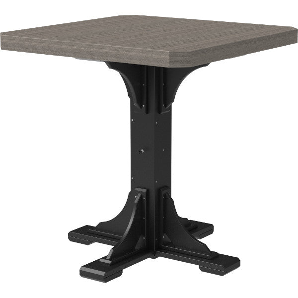 Poly 41&quot; Square Table Square Table Coastal Gray &amp; Black / Bar Height