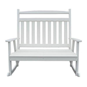 A & L Furniture Poly Classic Double Rocker White