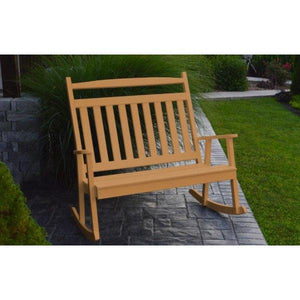 A & L Furniture Poly Classic Double Rocker Cedar