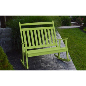 A & L Furniture Poly Classic Double Rocker Tropical-Lime