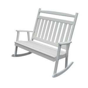 A & L Furniture Poly Classic Double Rocker White