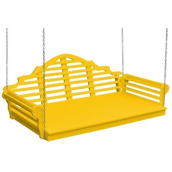 Poly Marlboro Swingbed Porch Swing Beds 75&quot; / Lemon Yellow