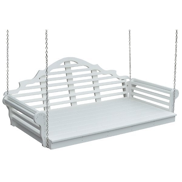 Poly Marlboro Swingbed Porch Swing Beds 75&quot; / White