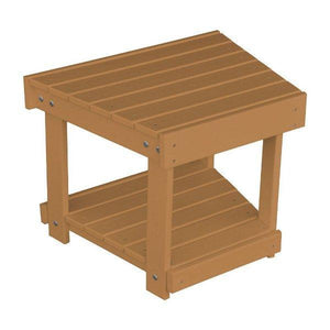 A & L Furniture Poly New Hope Bench/Side Table Cedar