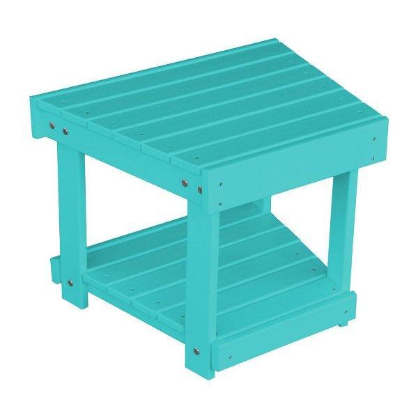 A &amp; L Furniture Poly New Hope Bench/Side Table Aruba Blue