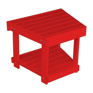 A & L Furniture Poly New Hope Bench/Side Table Bright-Red