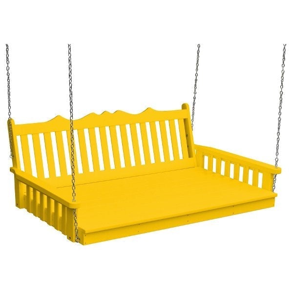 Poly Royal English Swingbed Porch Swing Beds 6ft / Lemon Yellow