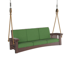 Poly Sofa Rope Swing Porch Swing Brown / Spectrum Cilantro