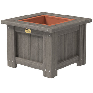 Poly Square Planter Planter Box Coastal Gray / 15"