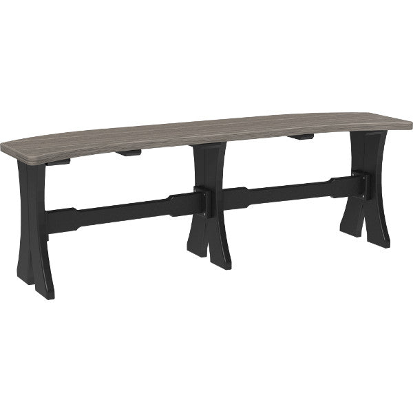 Poly Table Bench Outdoor Bench 52&quot; / Coastal Gray &amp; Black