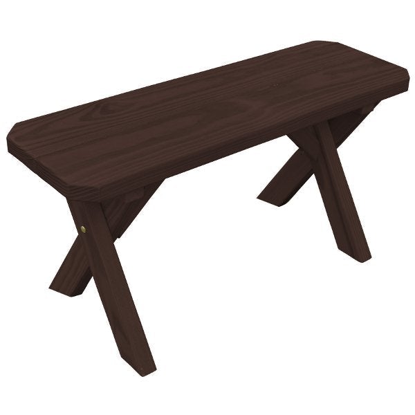 Pressure Treated Pine Crossleg Bench Picnic Benches 3ft / Walnut Stain